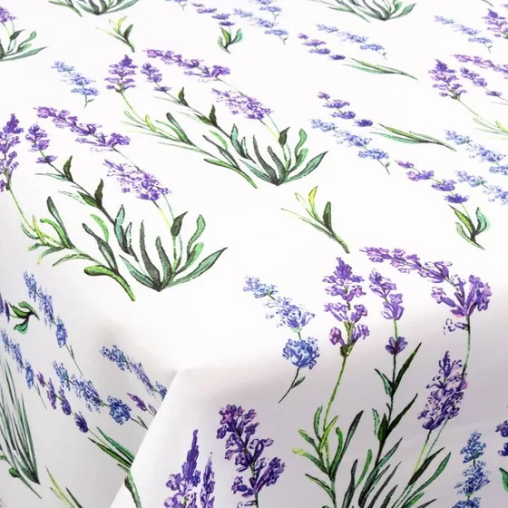 Tekstil voksdug Lavender Bloom 140 cm – På metermål