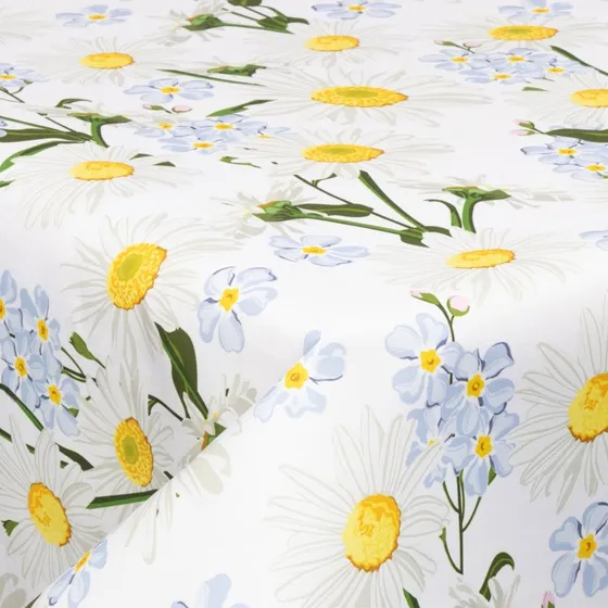 Tekstil voksdug Blooming Daisies 140 cm - På metermål