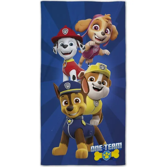 Paw Patrol badehåndklæde 70x140 cm – One Team, 100% bomuld