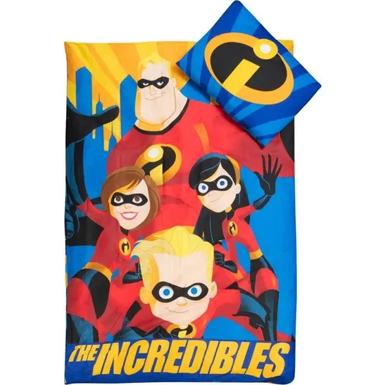 Børnesengetøj 140x200 – De Utrolige vendbart bomuldssæt