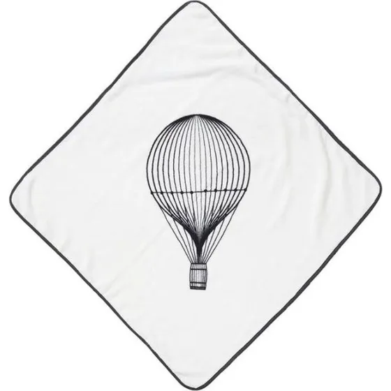 Hvid badeslag med luftballon 70x70 cm  kologisk bomuld