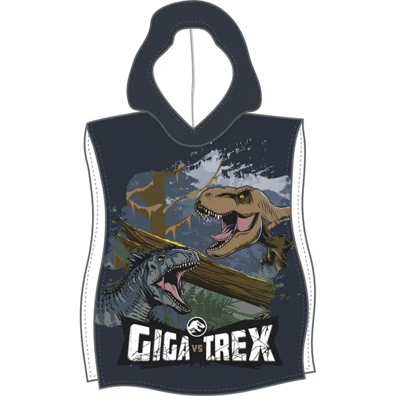 Jurassic Park børne-badeponcho 50x115 cm – let & hurtigtørrende