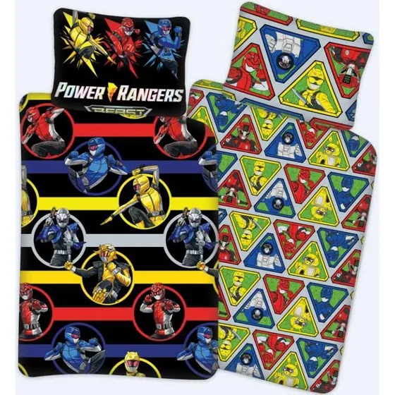 Power Rangers junior sengetøj 100x140 cm – 100% bomuld