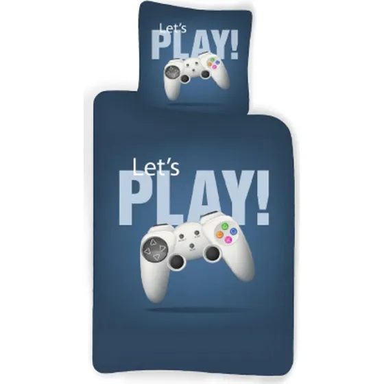 Gamer sengetøj 140x200 cm – Let's Play i 100% bomuld