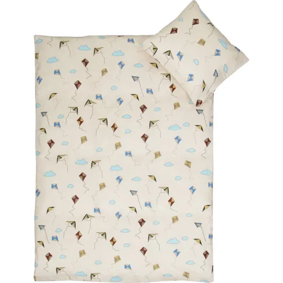 Junior sengetøj 100% bomuld 115x135 – Dragefly beige