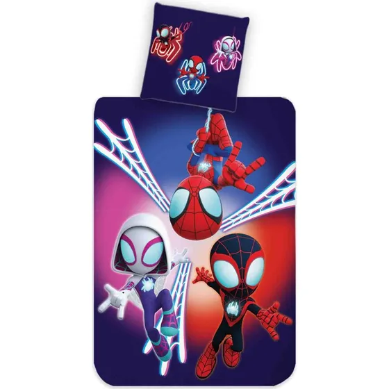 Spidey børnesengetøj 140x200 cm – vendbart 100% bomuld