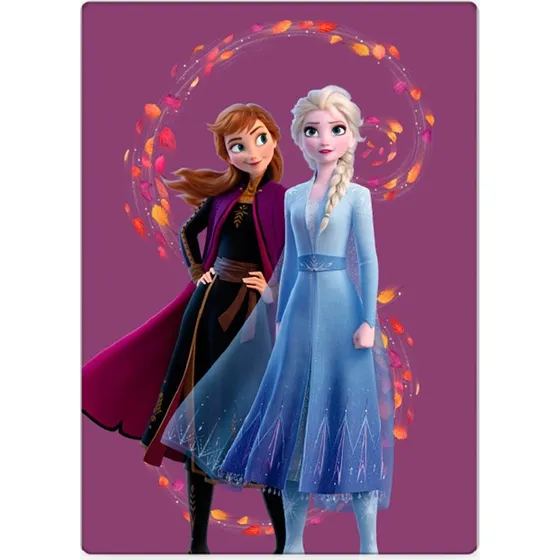 Frozen børnetæppe 100x140 cm - Anna & Elsa fleece