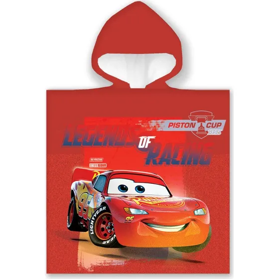 Badeponcho Lynet McQueen Piston Cup 50x100 cm - 100% bomuld