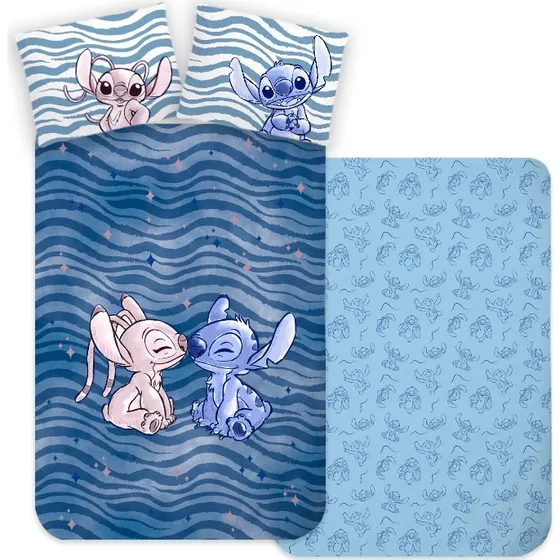 Junior sengetøj 100x140 cm – Stitch & Angel, 100% bomuld