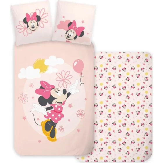 Minnie Mouse sengetøj 140x200 cm – 100% bomuld