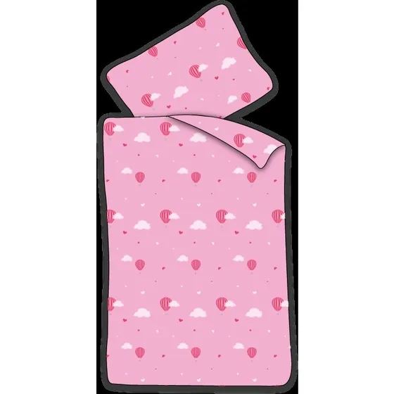 Baby sengetøj 70x100 cm Lyserød med luftballoner