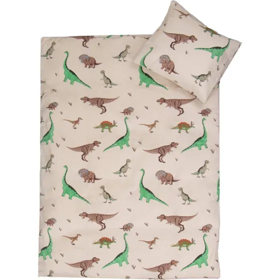 Baby sengetøj 70x100 cm - Dinosaurer, 100% bomuld