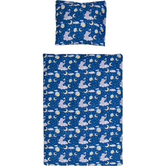 Baby sengetøj 70x100 cm - Elefanter, stjerner & måner