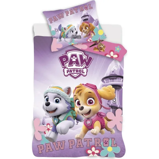 Paw Patrol junior sengesæt 100x140 cm – Skye & Everest