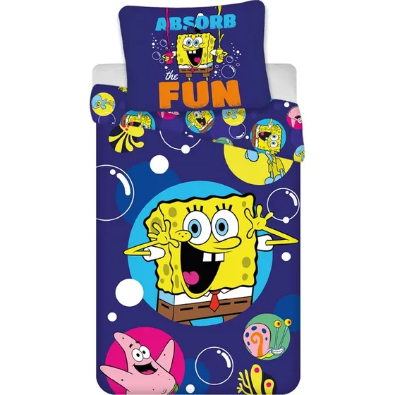 SvampeBob Firkant vendbart sengetøj 140x200 cm