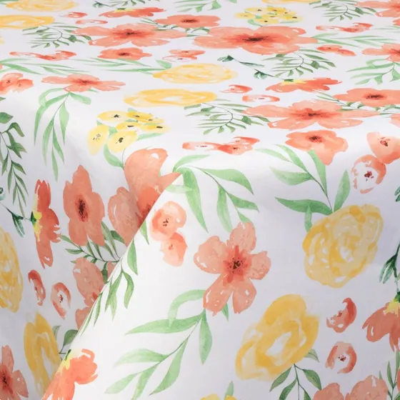 Tekstil voksdug 140 cm – Big Flower Multi (på mål)