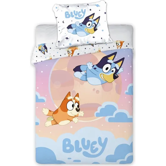 Bluey sengesæt 140x200 cm – Bluey & Bingo, 100% bomuld
