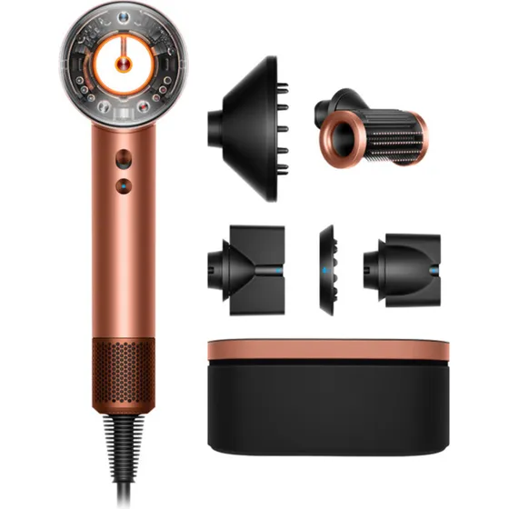 Dyson Supersonic Nural hårtørrer Straight+Wavy Amber/Pink