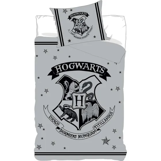 Harry Potter Hogwarts sengetøj 140x200 cm i bomuld