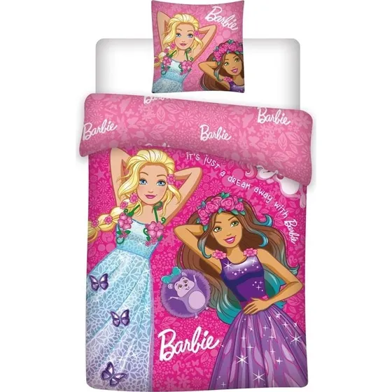 Barbie junior sengetøj 100x140 cm i 100% bomuld