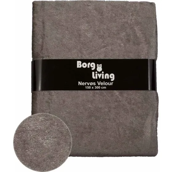 Grå velour dug 9 m (3x3 m) – Borg Living, OEKO-TEX