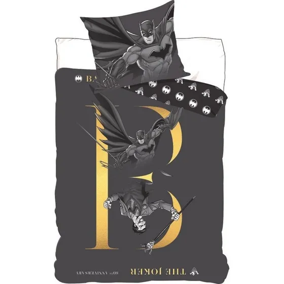 Batman & Joker sengetøj 140x200 cm – 100% bomuld