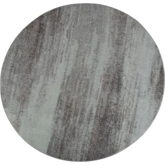 Rundt gulvtæppe Ø160 cm - Grå stonewashed, skridsikker