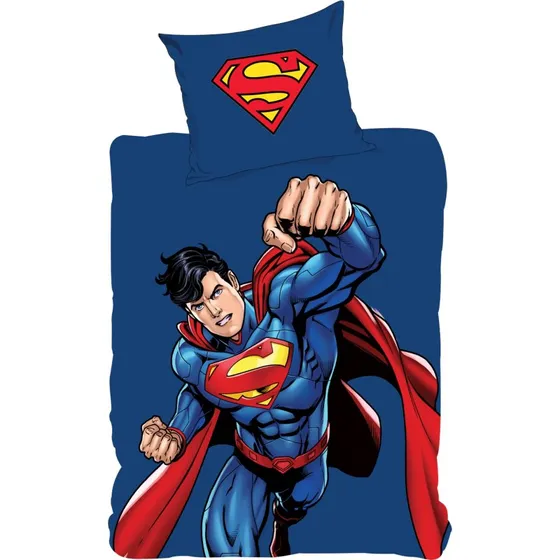 Superman sengetøj 140x200 - 100% bomuld, vendbart