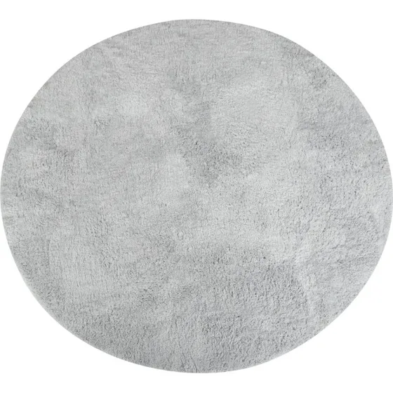 Rundt ryatæppe Ø160 cm - Lys grå, skridsikker - Nordstrand