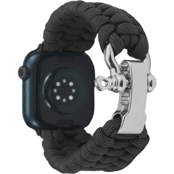 Apple Watch Flettet Nylonurrem - Sort (42-49 mm)