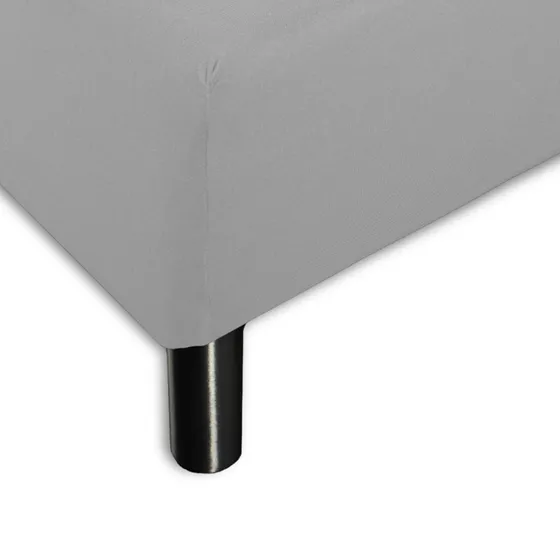 Stræklagen 160x200 Økologisk bomuld - Lysegrå 35 cm