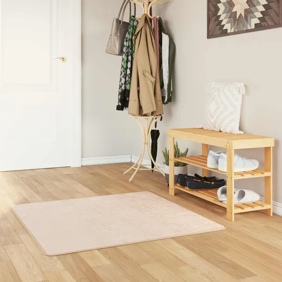 vidaXL MARSA Tæppe Cremefarvet 100 x 100 cm