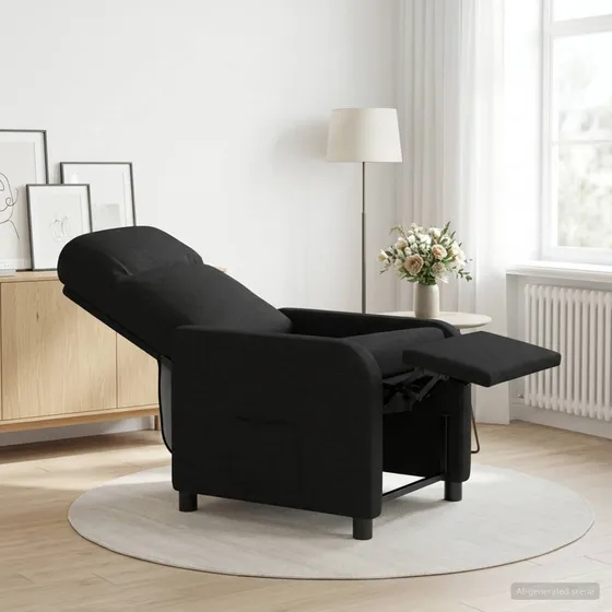 vidaXL Recliner Sort Stof