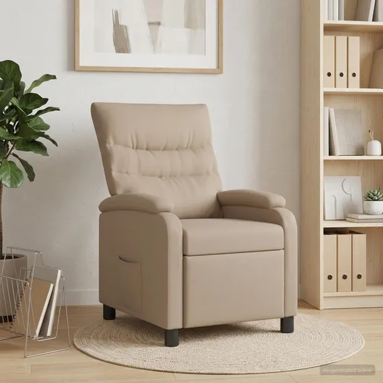 vidaXL Recliner i kunstlæder - Cappuccino
