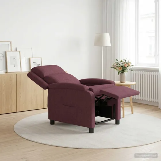 vidaXL Recliner Lilla Stof - Justerbar Lænestol