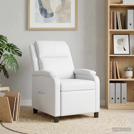 vidaXL Recliner Hvid Kunstlæder