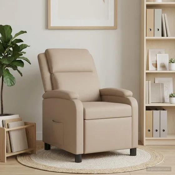 vidaXL Recliner i cappuccino kunstlæder