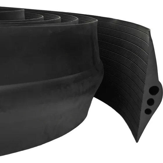 vidaXL Garagegulvforsegling Sort 74 x 20 mm 8 m EPDM-gummi