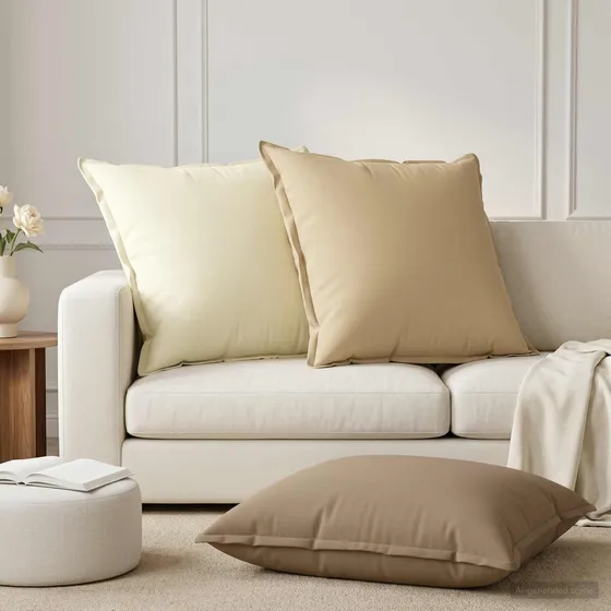 vidaXL HOUTEN Pudebetræk 2 stk. Gråbrun 80 x 80 cm