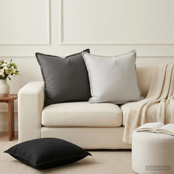 vidaXL HOUTEN Pudebetræk 2 stk. - Antracit 60x60 cm