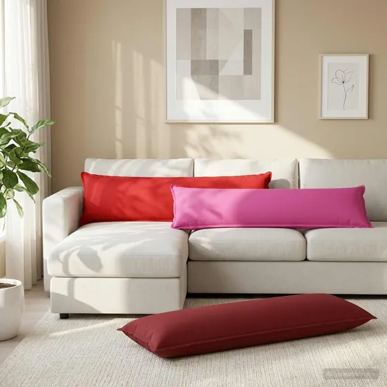 vidaXL HOUTEN Pudebetræk 2 stk. Rød 40 x 145 cm