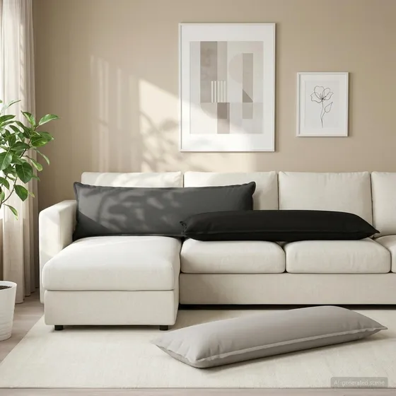 vidaXL HOUTEN Pudebetræk 2 stk. Sort 40 x 145 cm