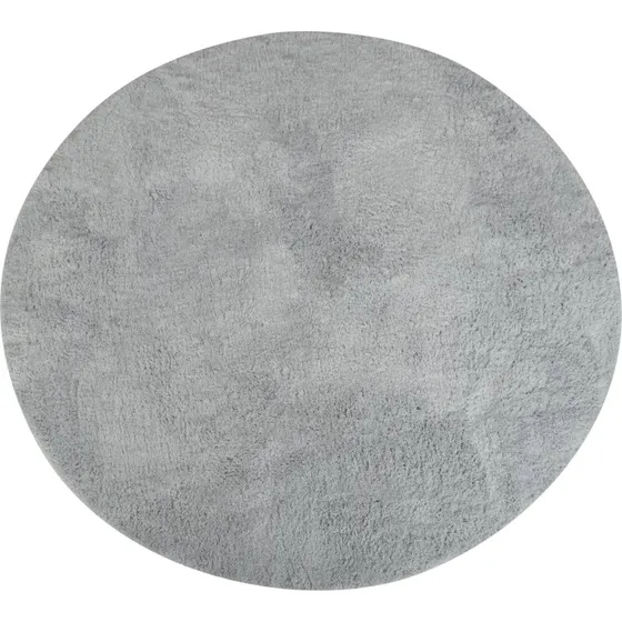 Rundt ryatæppe Ø160 cm - Grå, skridsikker (Lunar Rock)