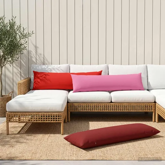vidaXL HEERLEN Pudebetræk Vinrød 40 x 145 cm
