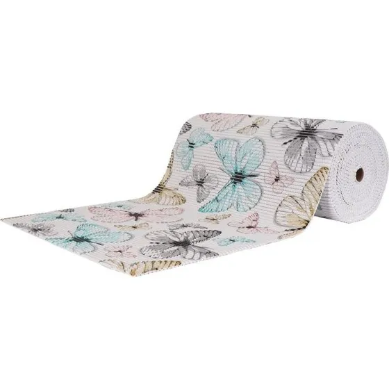 Skridsikker bademåtte 65 cm - Sommerfugle print (på metermål)