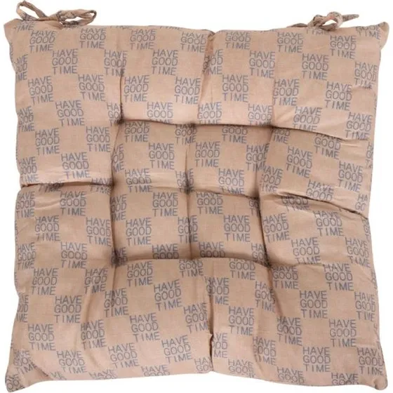 Stolehynde 35x35x6 cm – blød havehynde med tekst