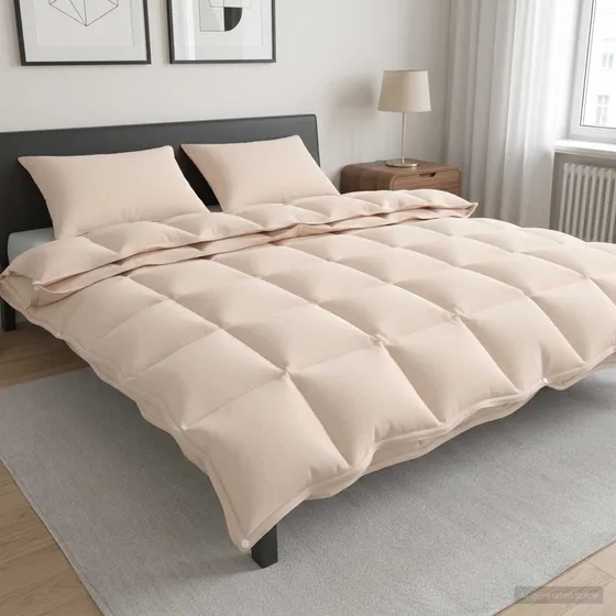 vidaXL Dynesæt Kapok & Polyester 200x200 cm - Beige