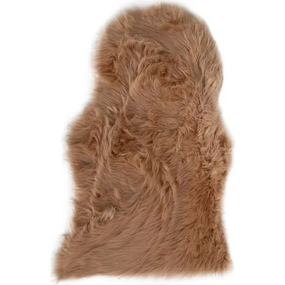 Imiteret lammeskind 60x90 cm - Lysebrun til stol