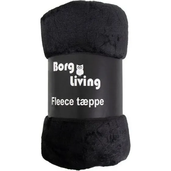 Borg Living fleece tæppe 150x200 cm – sort