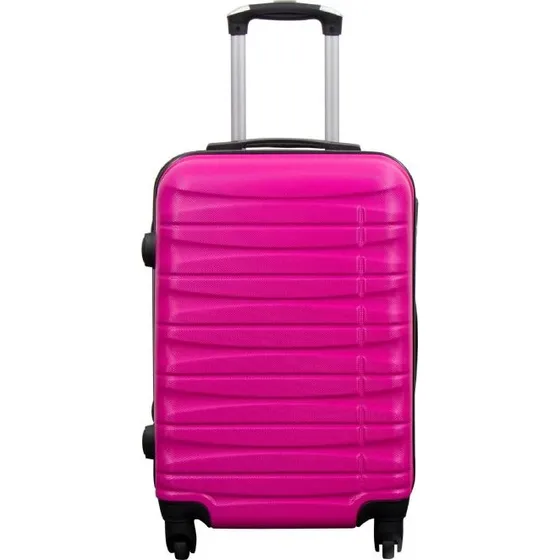 Pink hardcase kabinekuffert 37L - 4 hjul & lås